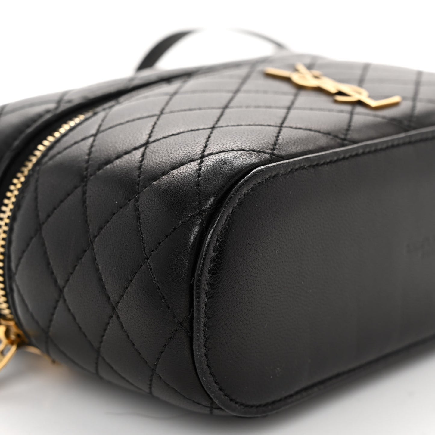 Lambskin Quilted Mini Gaby Vanity Case Black
