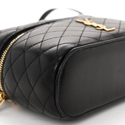 Saint Laurent Lambskin Quilted Mini Gaby Vanity Case Black 8 of 9