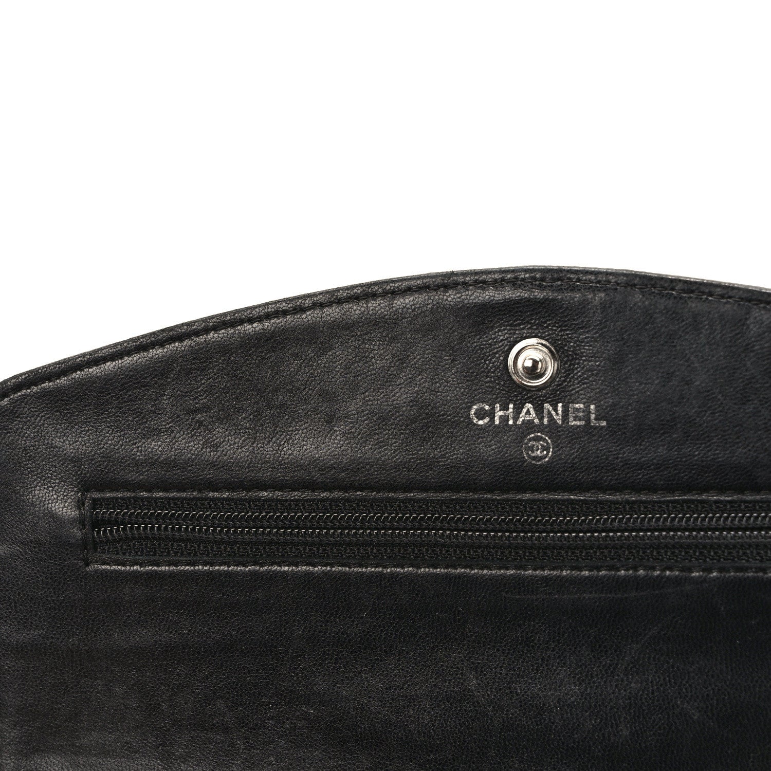 Chanel Caviar Timeless CC Wallet On Chain WOC Black 6 of 14