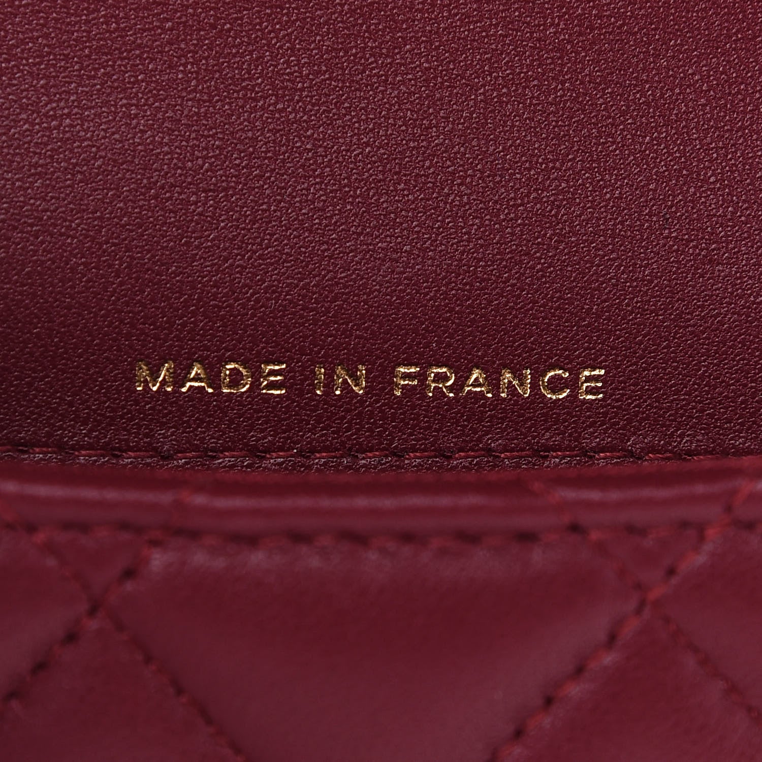 Chanel Lambskin Quilted Top Handle Flap Coin Purse With Chain Burgundy 7 of 11