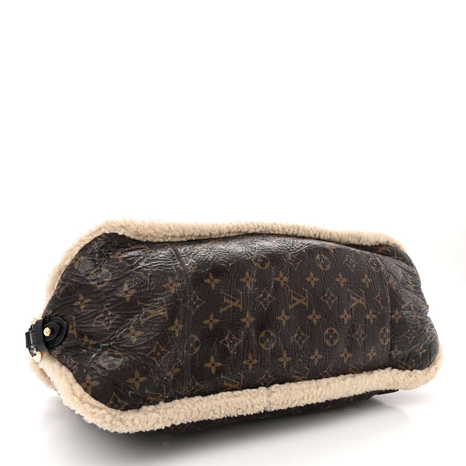 Louis Vuitton LOUIS VUITTON Patent Monogram Shearling Sac Thunder 4 of 15