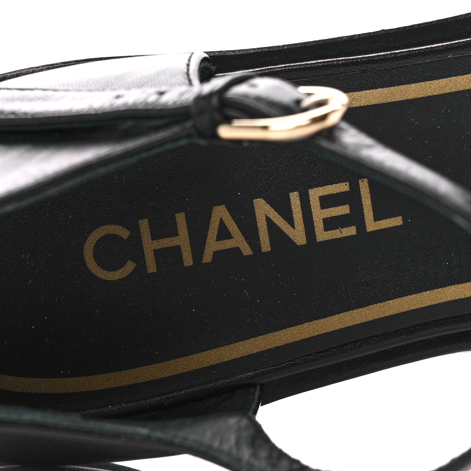 Chanel Shiny Goatskin Mary Jane Flats 40 Black 7 of 9