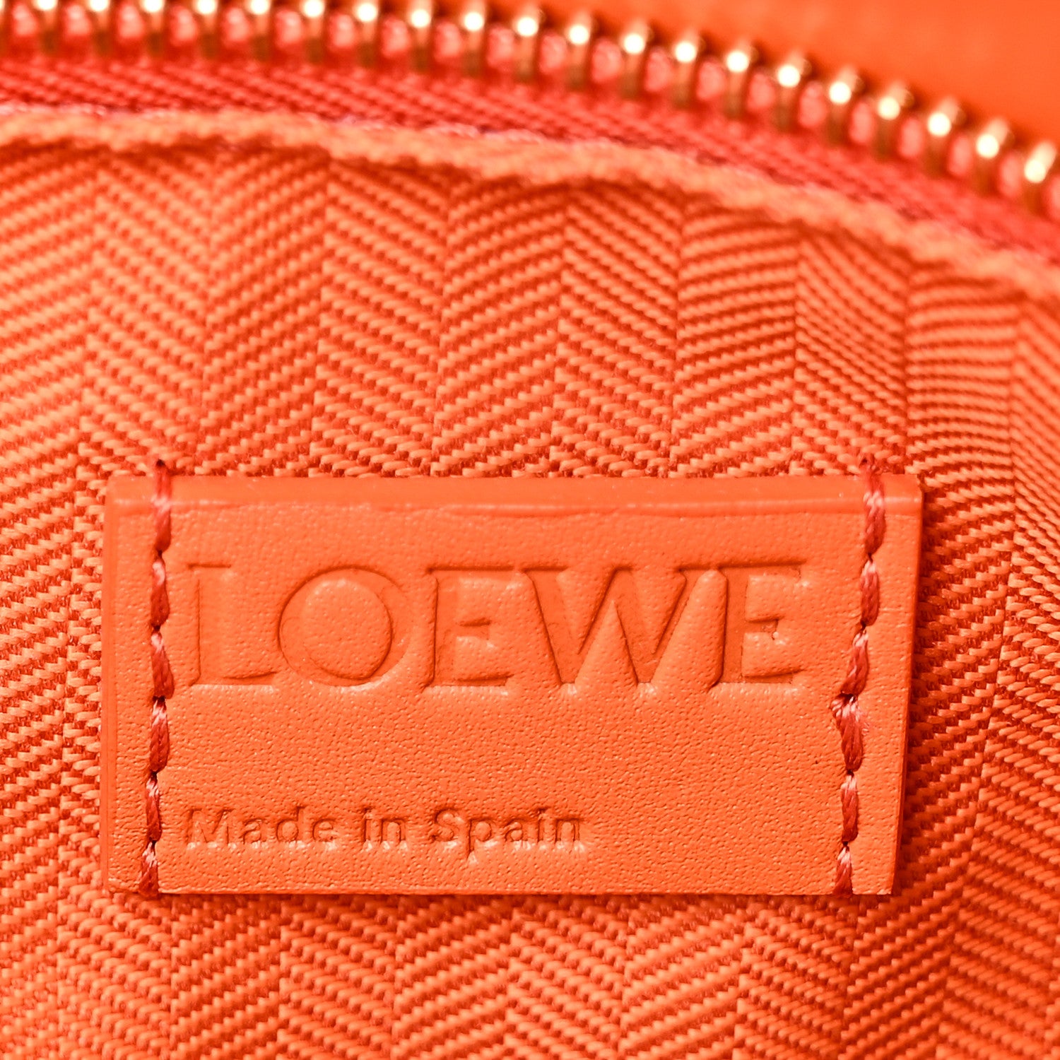 Loewe Satin Calfskin Small Puzzle Bag Orange 6 of 9