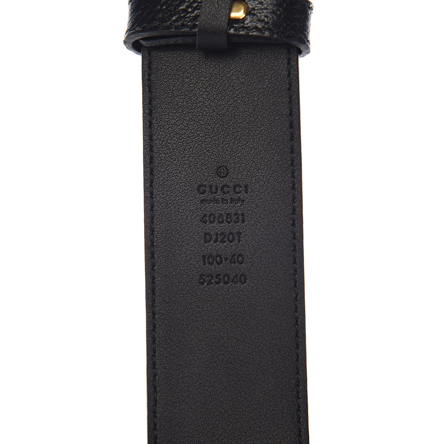 Gucci Textured Calfskin Double G 40mm Belt 100 40 Black 4 of 6