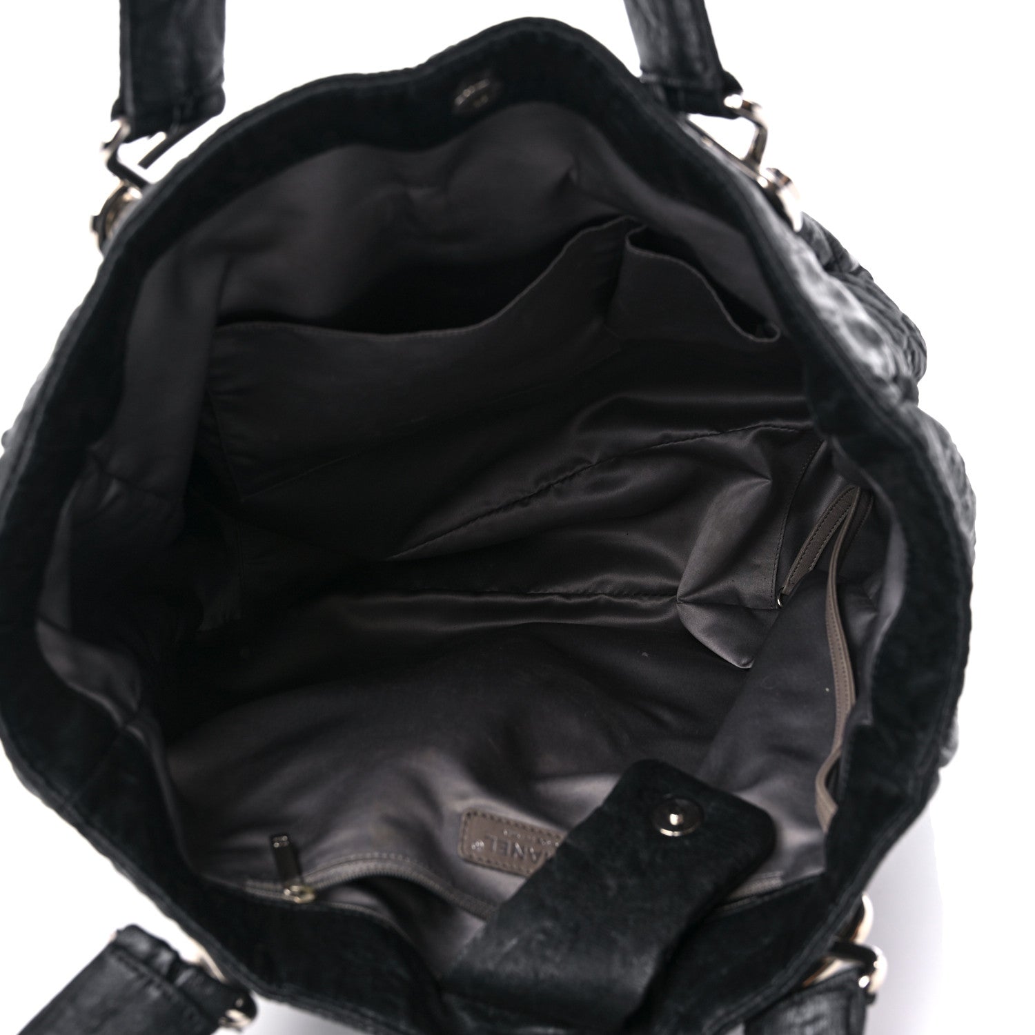 Chanel Crinkled Coated Canvas Le Marais Large Tote Black 5 of 16