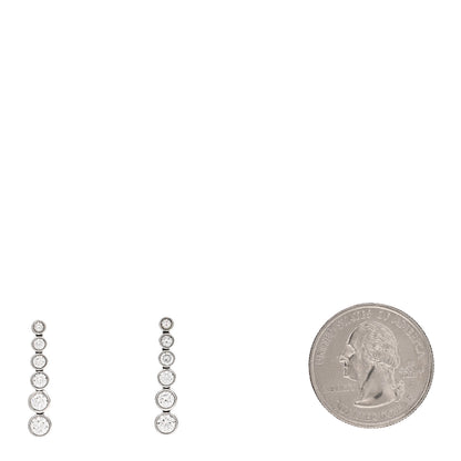 Tiffany Platinum Diamond Jazz Graduated Drop Earrings 2 of 4