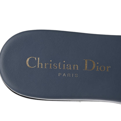 Christian Dior Calfskin D-Club Mule Sandal 36.5 Navy 7 of 9