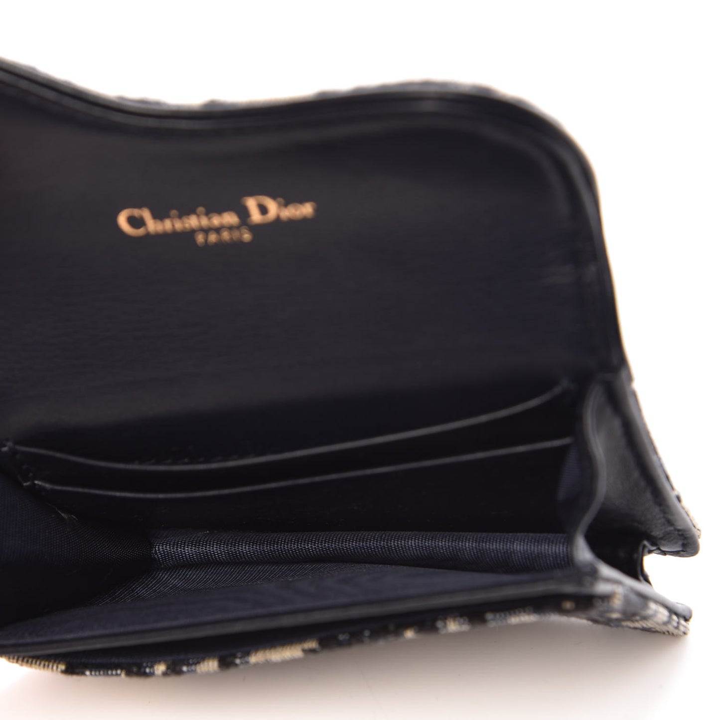 Oblique Saddle Card Holder Blue
