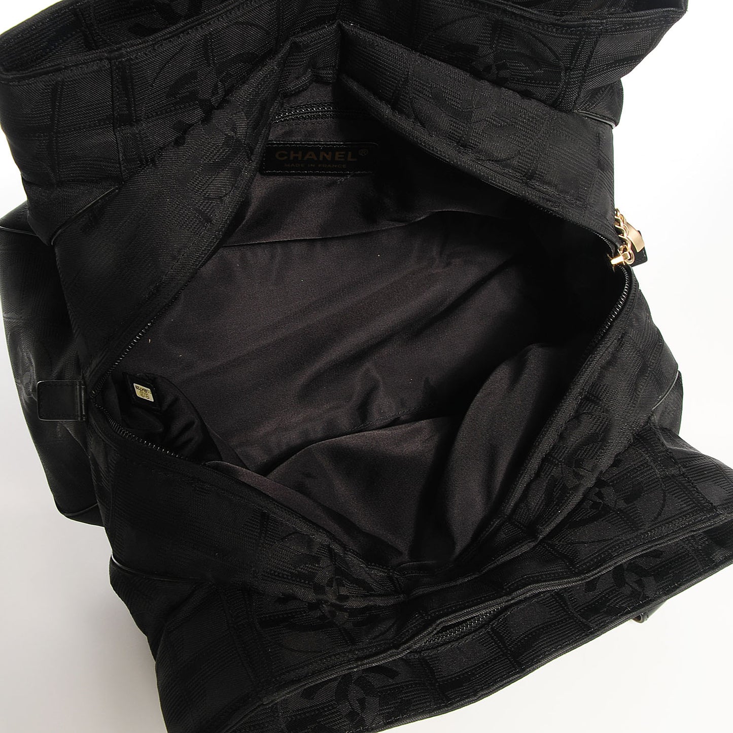 Nylon Travel Zip Tote Black