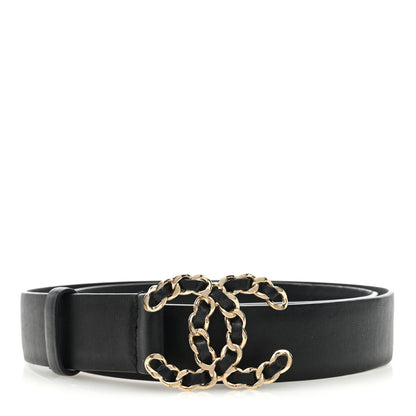 Chanel Lambskin CC Chain Belt 80 32 Black 1 of 4