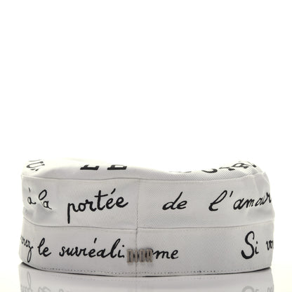 Christian Dior Canvas Printed Daydream Words Cap Hat 57 White 3 of 5