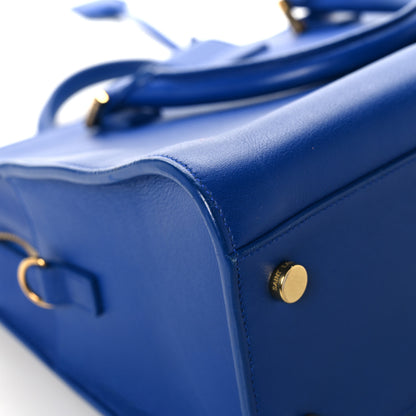 Saint Laurent Calfskin Small Monogram Cabas Blue Majorelle 10 of 15