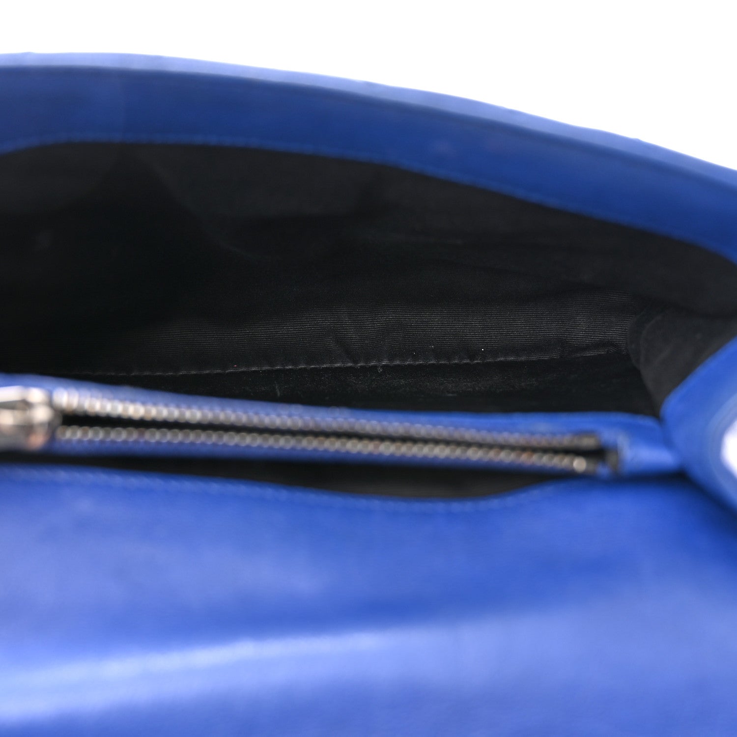 Saint Laurent Sheepskin Matelasse Chevron Monogram Medium College Bag Royal Blue 5 of 11