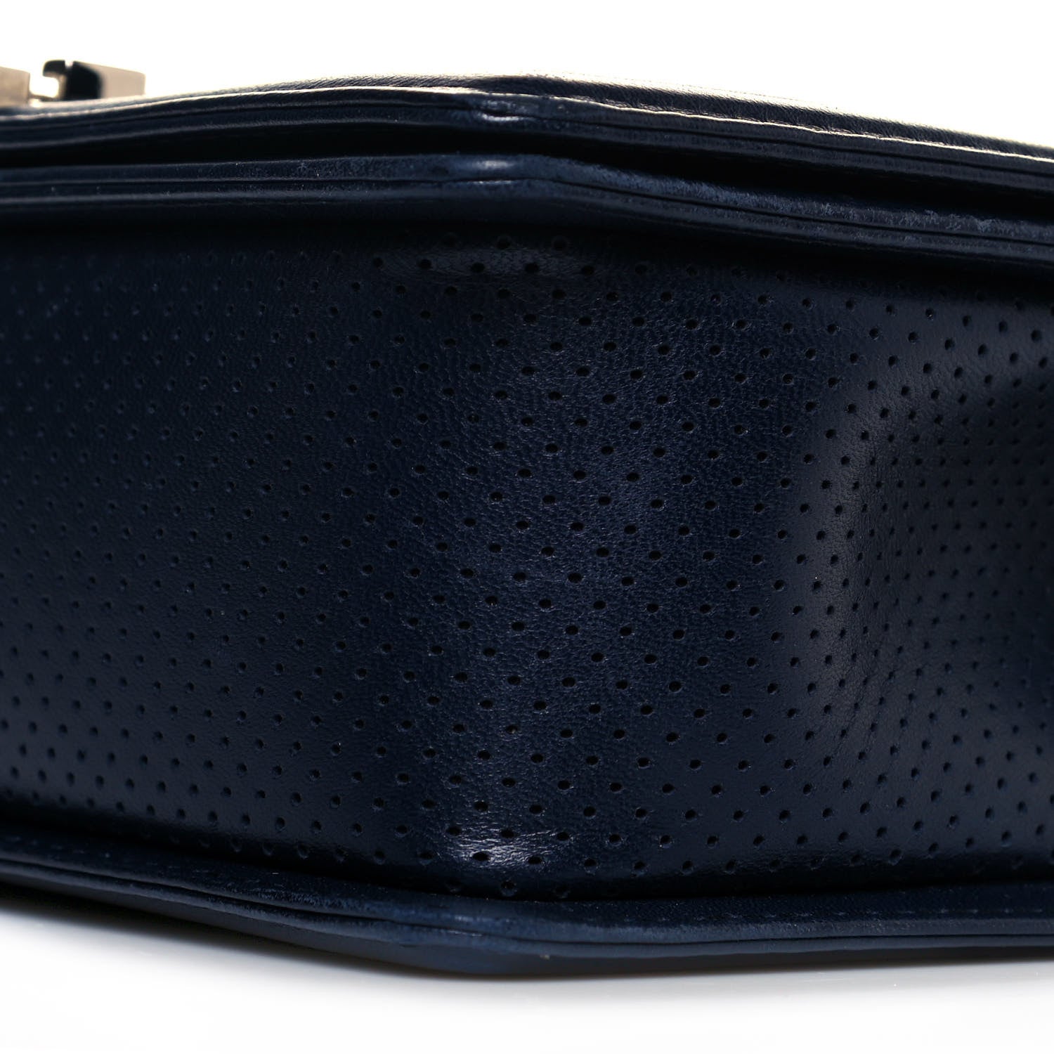 Chanel Lambskin Perforated Medium Boy Flap Navy 11 of 14