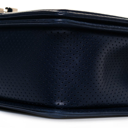 Chanel Lambskin Perforated Medium Boy Flap Navy 11 of 14