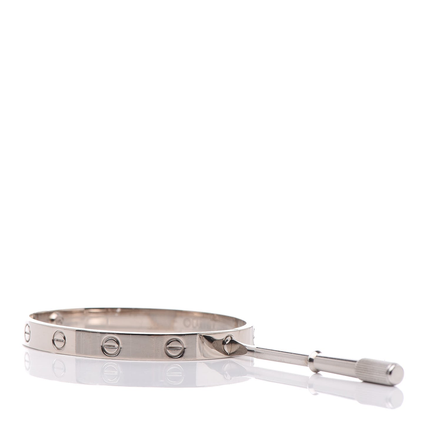 18K White Gold LOVE Bracelet 17