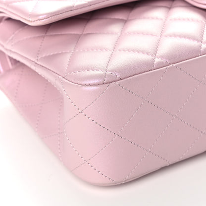 Chanel Iridescent Calfskin Quilted Medium Double Flap Light Pink 9 of 12