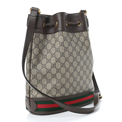 Gucci GG Supreme Monogram Web Ophidia Bucket Bag Brown 3 of 9