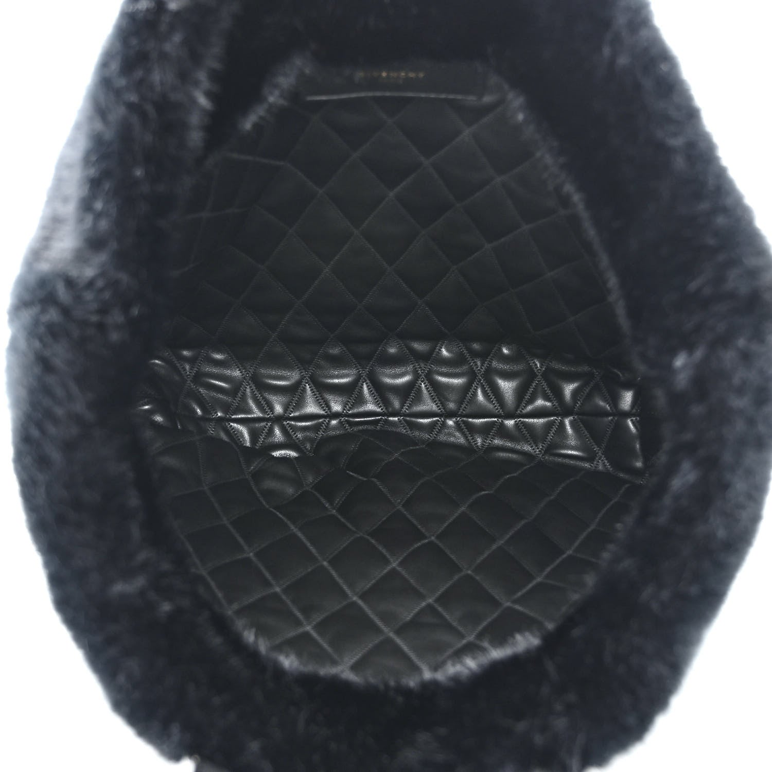 Givenchy Faux Fur Duo Shopper Tote Black White 5 of 10