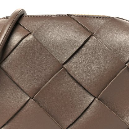Bottega Veneta Lambskin Maxi Intrecciato Small Cassette Camera Bag Taupe Grey 7 of 9