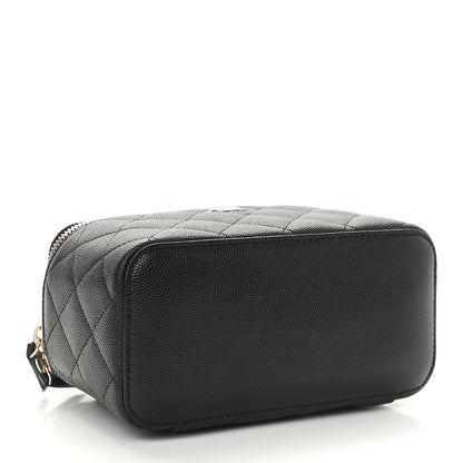 Chanel Caviar Quilted Small Vanity Case With Chain Black 4 of 9