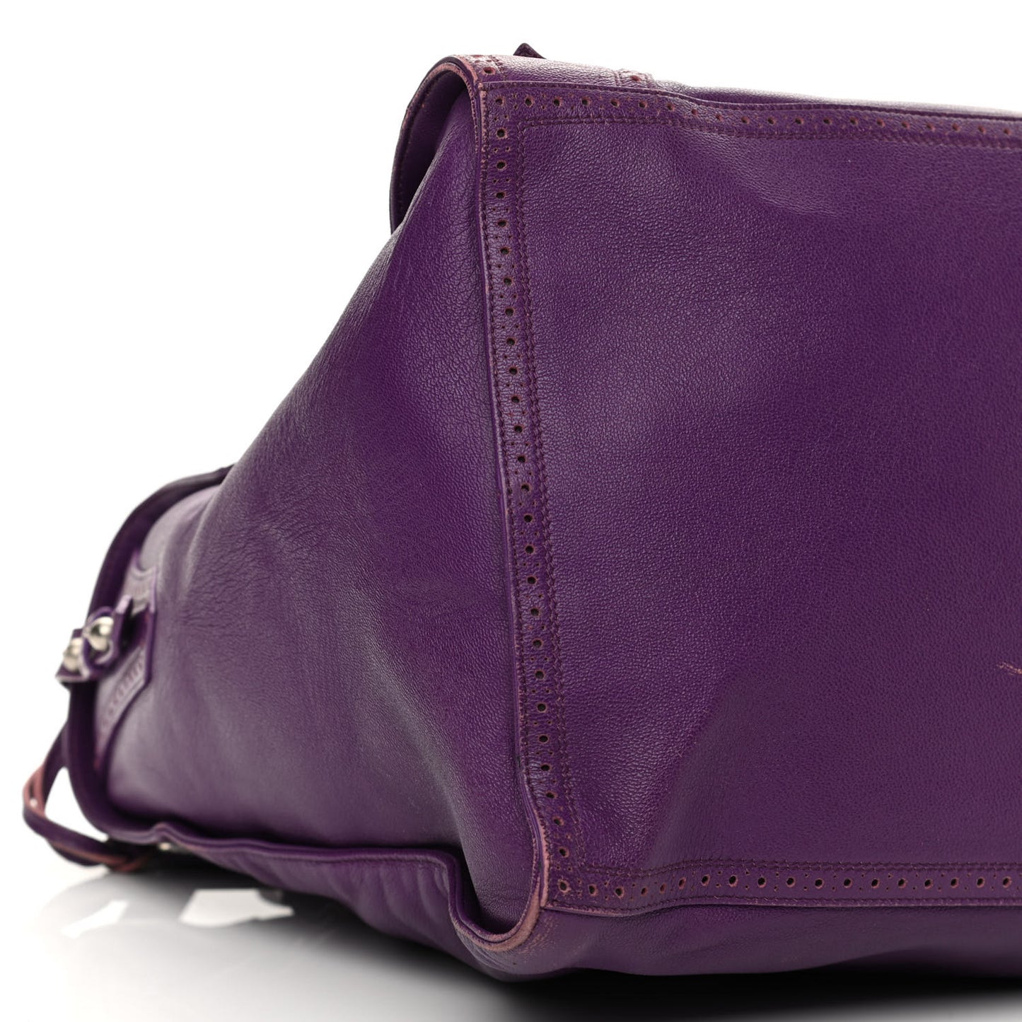 Agneau Classic Silver Hardware Riva Velo Purple