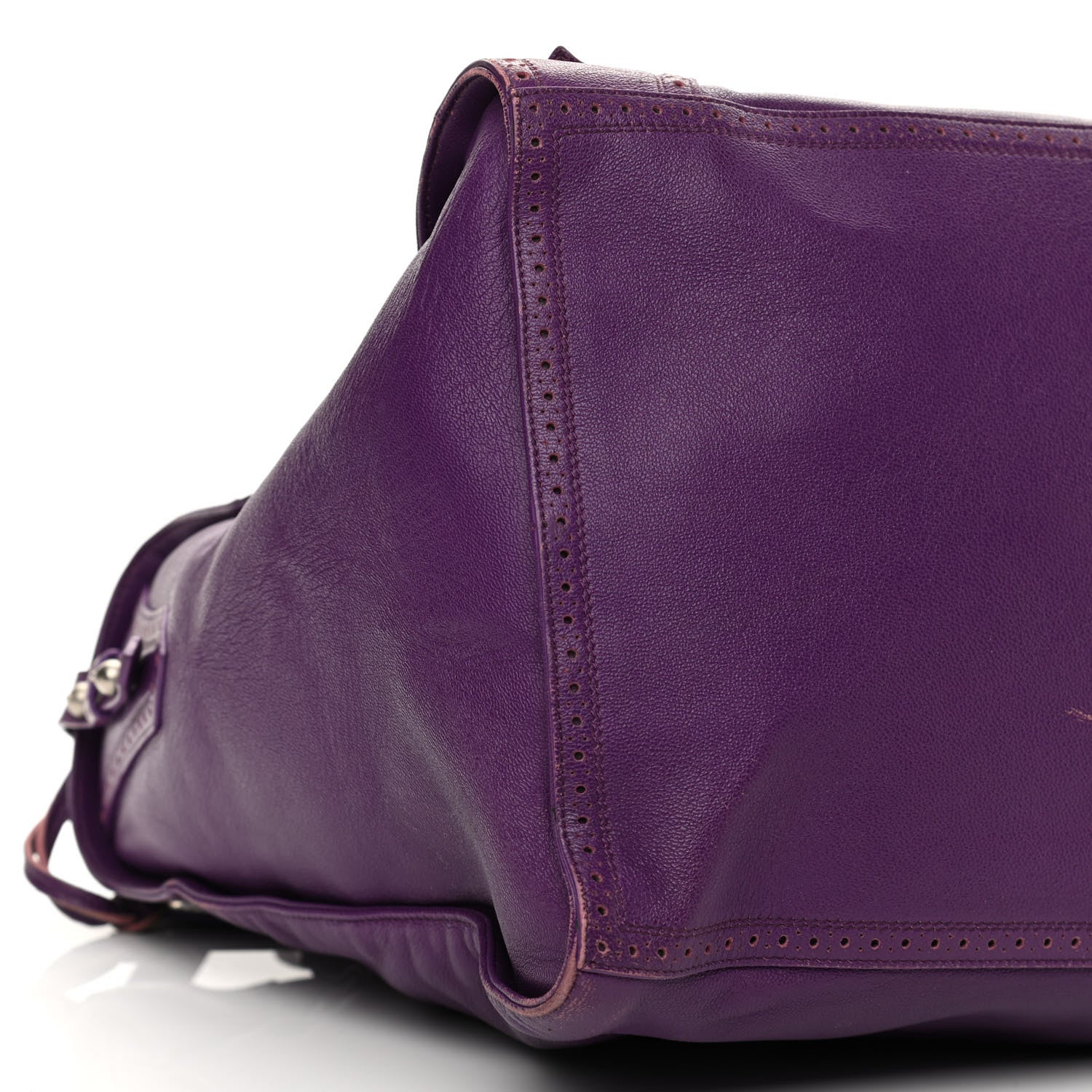 Balenciaga Agneau Classic Silver Hardware Riva Velo Purple 9 of 19