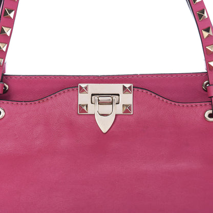 Valentino Garavani Vitello Medium Rockstud Tote Pop Fuxia 11 of 11