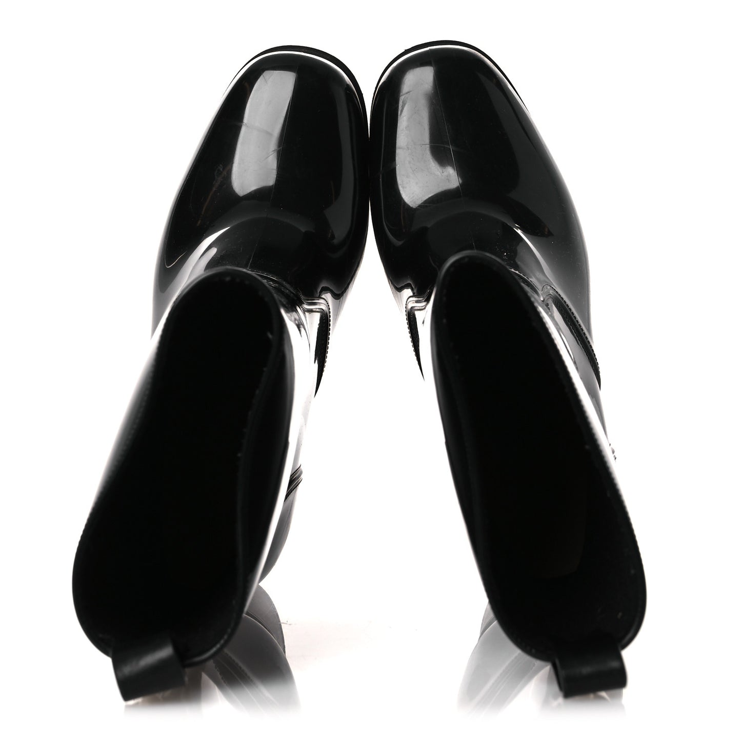 Recycled PVC Calfskin Loubirain 70 Boots 37 Black