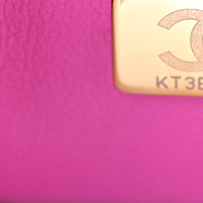 Chanel Caviar Quilted Mini Top Handle Flap Dark Pink 7 of 10
