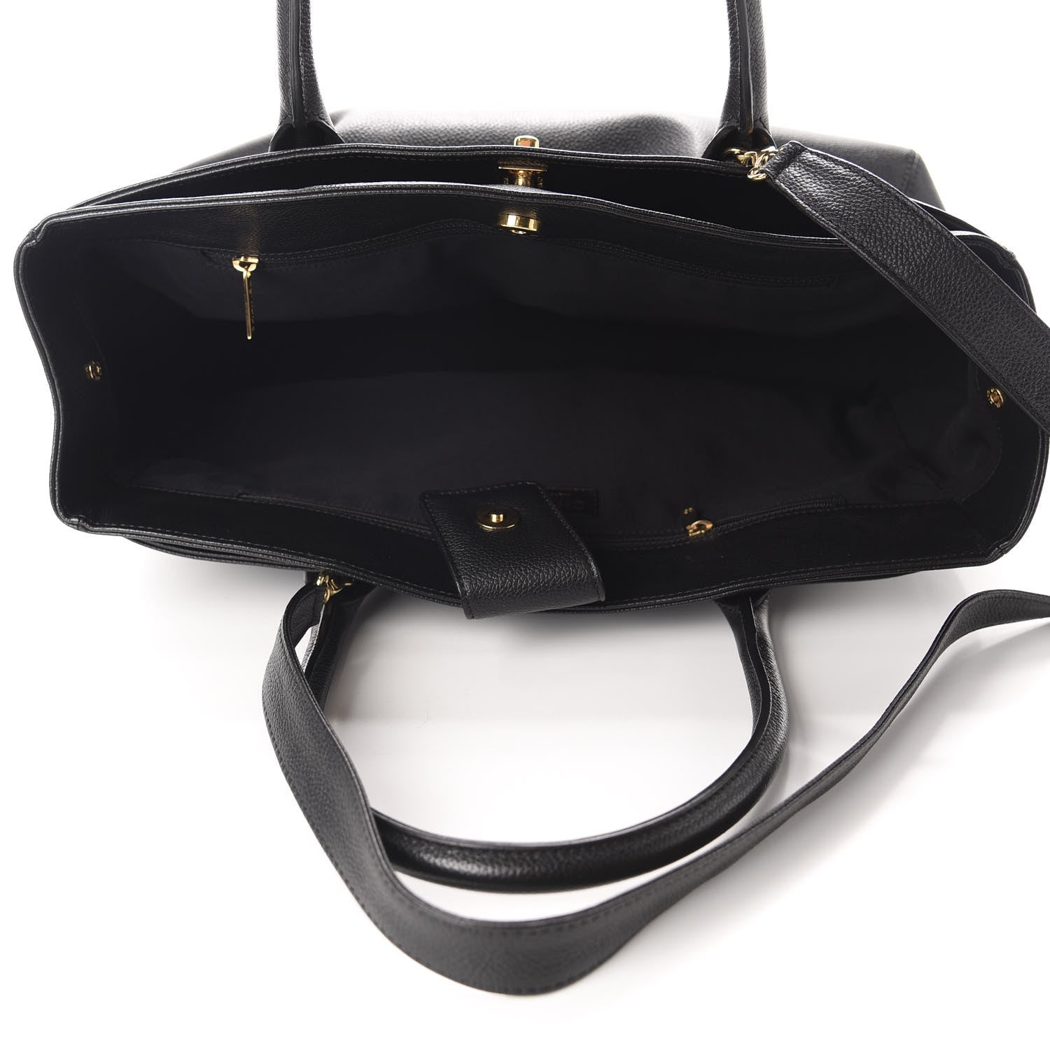 Chanel Calfskin Cerf Executive Shopper Tote Black 6 of 11