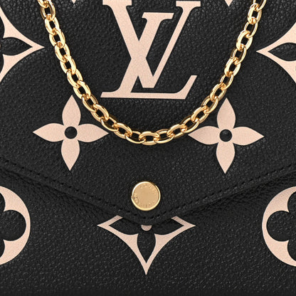 Louis Vuitton Empreinte Monogram Giant Felicie Pochette Black Beige 9 of 12