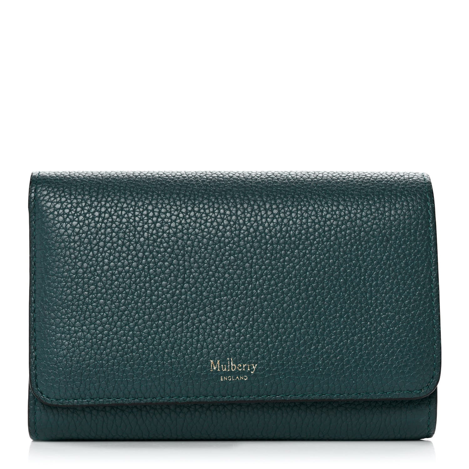 Mulberry Small Classic Grain Medium Continental French Wallet Ocean Green 1 of 13