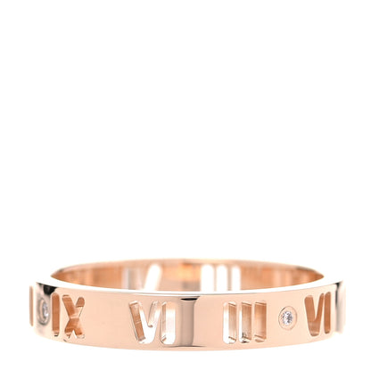 Tiffany 18K Rose Gold Diamond Atlas Pierced Ring 53 6.5 3 of 5