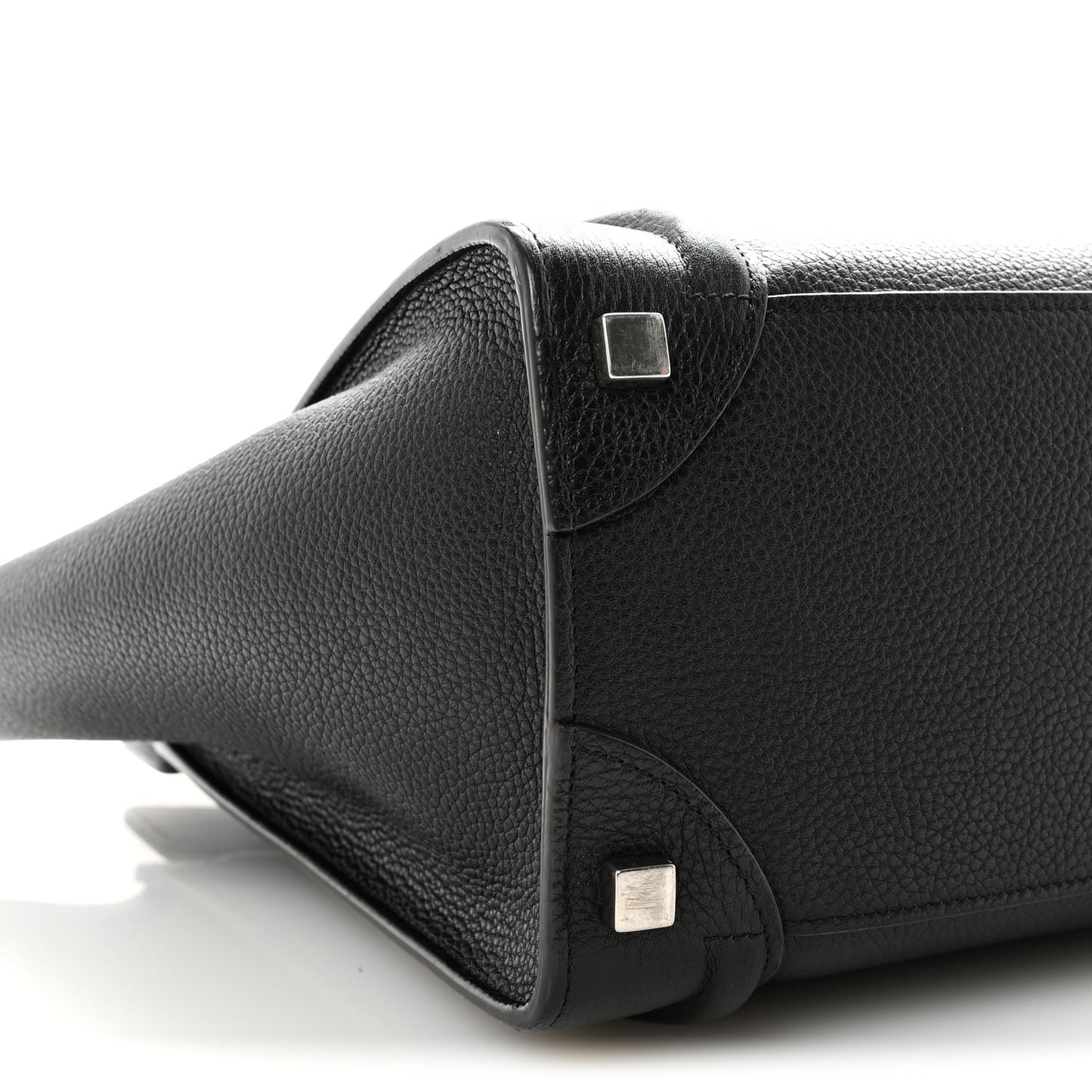 Drummed Calfskin Micro Luggage Black
