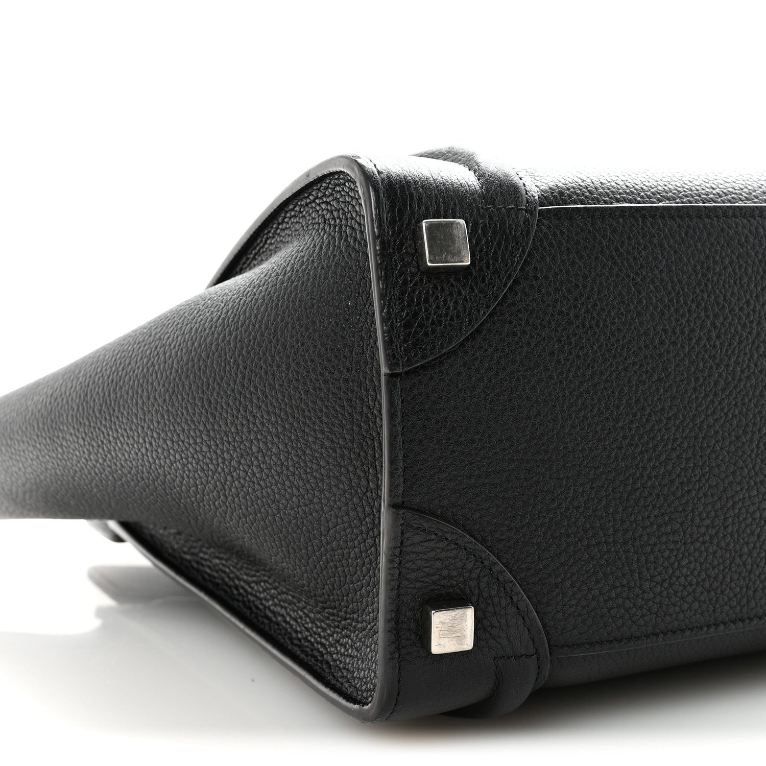 Celine Drummed Calfskin Micro Luggage Black 8 of 9