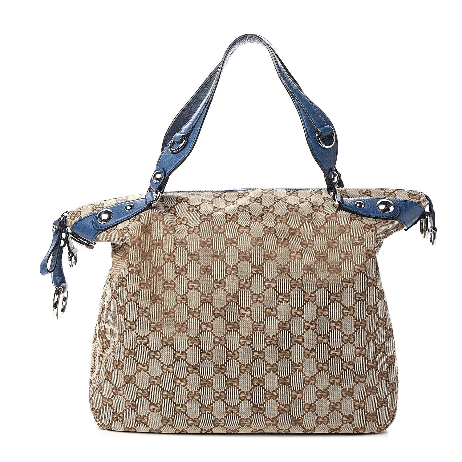 Gucci Monogram Large Icon Bit Top Handle Bag Blue 1 of 9