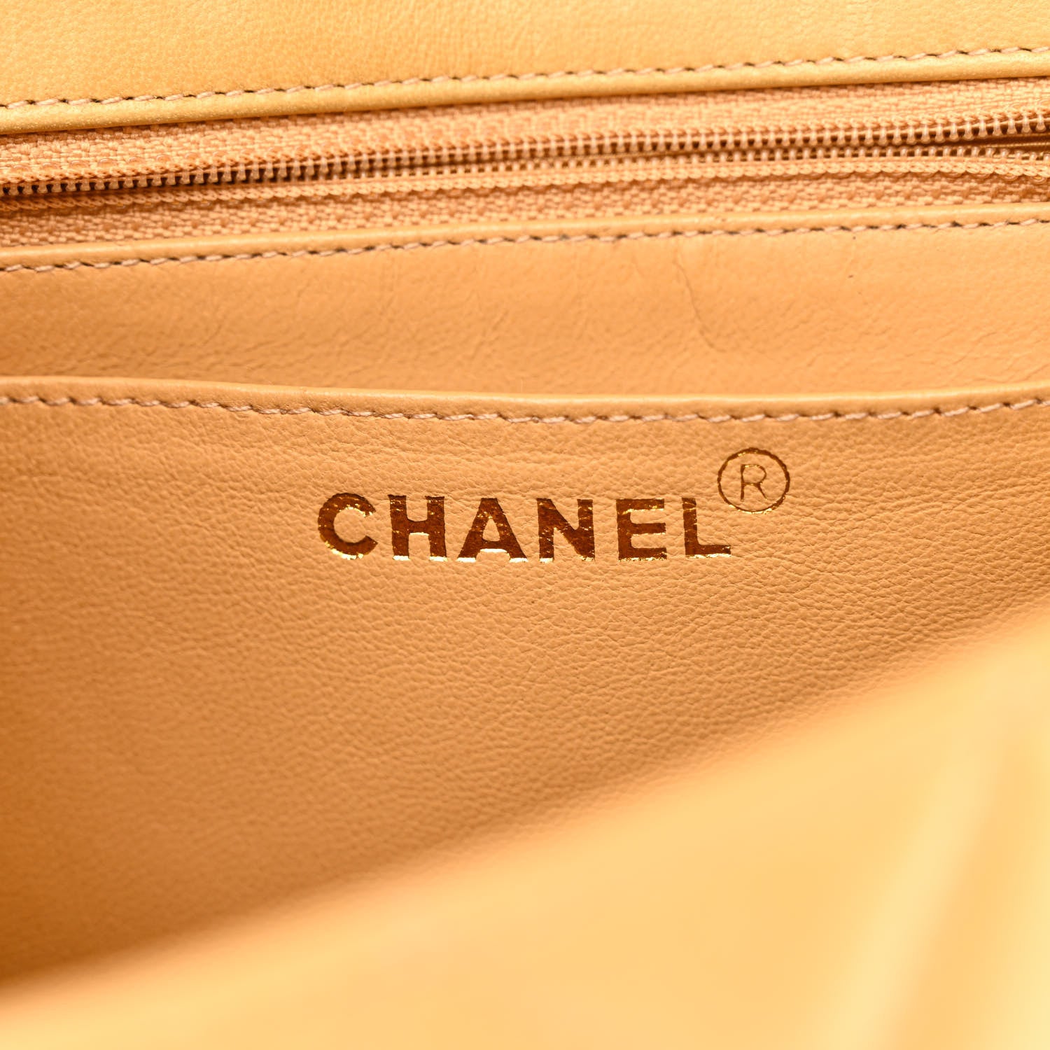 Chanel Lambskin Quilted Flap Shoulder Bag Beige 6 of 16