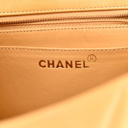 Chanel Lambskin Quilted Flap Shoulder Bag Beige 6 of 16