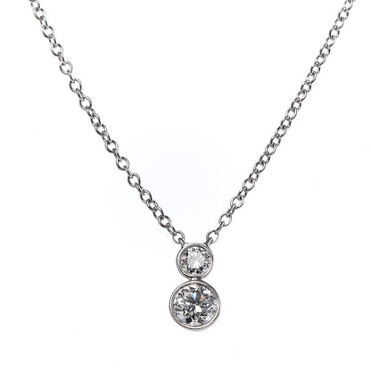 Tiffany Platinum Diamond 0.19ct Jazz Pendant Necklace 4 of 6