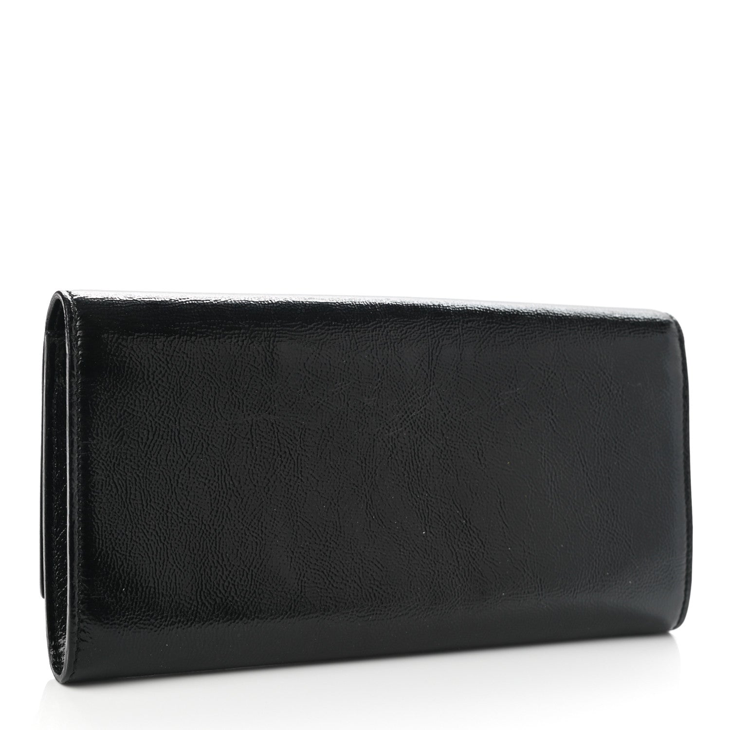 Saint Laurent Textured Patent Monogram Belle De Jour Clutch Black 3 of 8