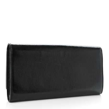 Saint Laurent Textured Patent Monogram Belle De Jour Clutch Black 3 of 8