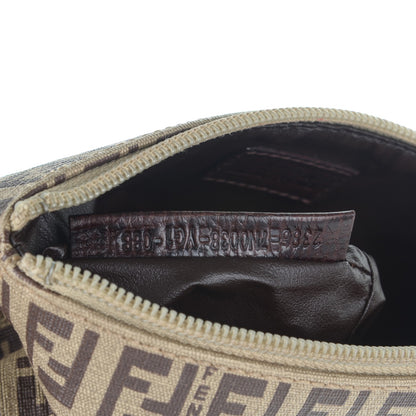 Fendi Zucchino Spalmati Forever Large Cosmetic Pouch Tobacco 8 of 8