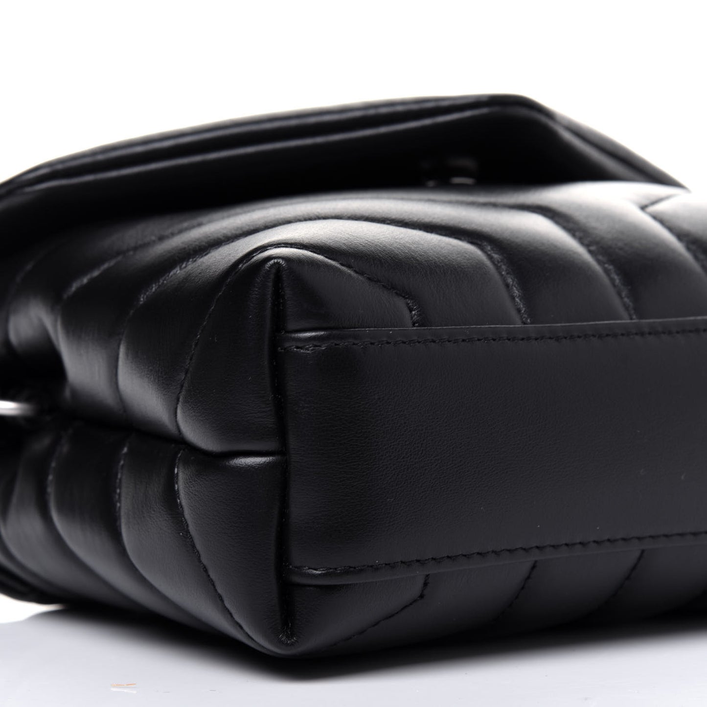 Calfskin Y Quilted Monogram Toy Loulou Crossbody Bag Black