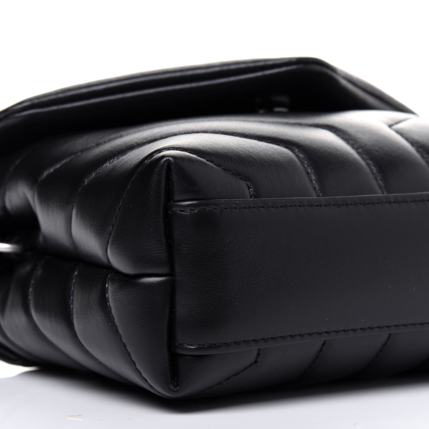 Saint Laurent Calfskin Y Quilted Monogram Toy Loulou Crossbody Bag Black 12 of 16