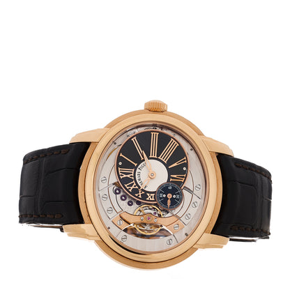 Audemars Piguet 18K Rose Gold Alligator 47mm Millenary 4101 Automatic Watch Silver 15350OR.OO.D093CR.01 2 of 5