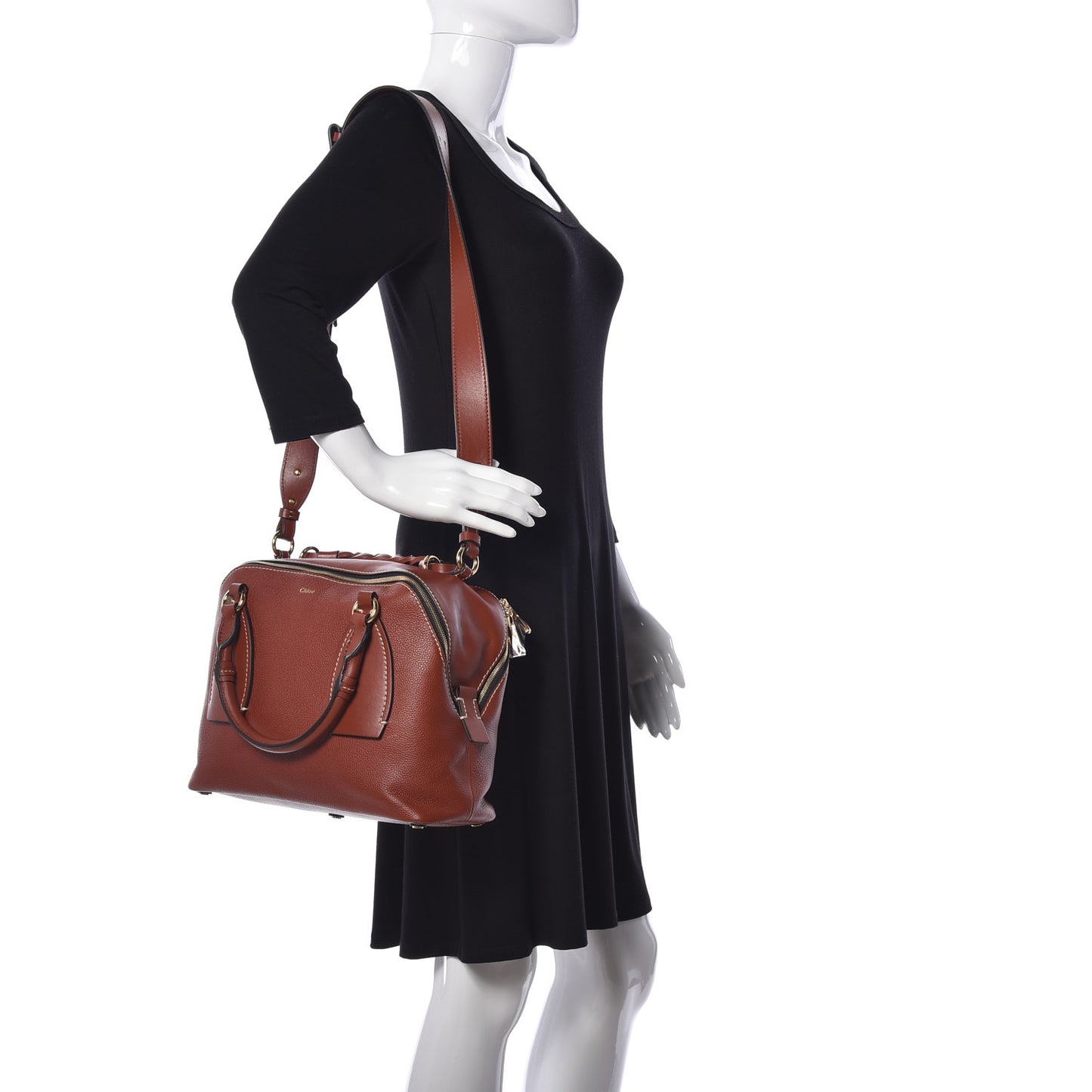 Calfskin Medium Daria Sepia Brown