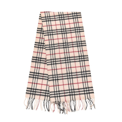 Burberry Cashmere House Check Fringe Scarf Beige 3 of 5