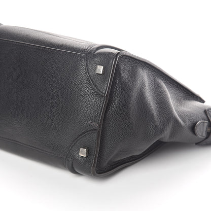 Celine Drummed Calfskin Mini Luggage Black 10 of 10