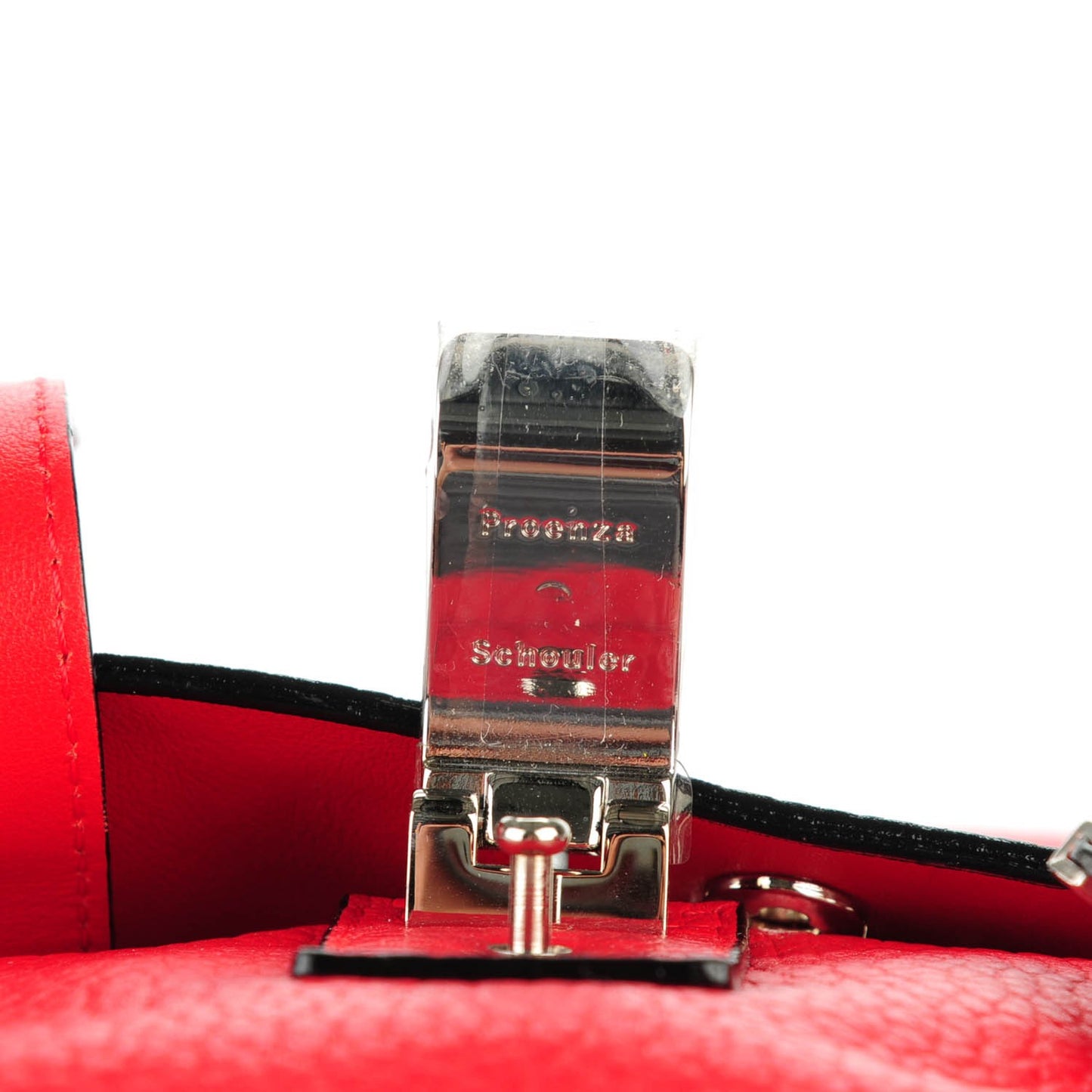 Pebbled Calfskin PS Courier Backpack Red